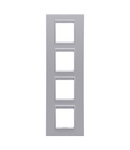 PLACA INTERNATIONALA LUX - IN TEHNOPOLIMER VOPSIT - 2+2+2+2 MODULE VERTICAL - TITAN MONOCROM - CHORUSMART Gewiss