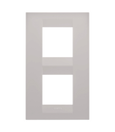 PLACA INTERNATIONALA GEO - IN TEHNOPOLIMER VOPSIT - 2+2 MODULE VERTICAL - BEJ NATURAL - CHORUSMART Gewiss