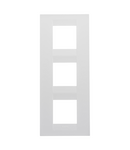 PLACA INTERNATIONALA GEO - IN TEHNOPOLIMER VOPSIT - 2+2+2 MODULE VERTICAL - ALB SATINAT - CHORUSMART Gewiss