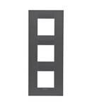 PLACA INTERNATIONALA GEO - IN TEHNOPOLIMER VOPSIT - 2+2+2 MODULE VERTICAL - NEGRU SATINAT - CHORUSMART Gewiss
