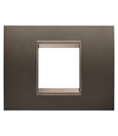 PLACA LUX - IN METAL - 2 MODULE - MARO ANODIC - CADRU INTERIOR BRONZ MAT ÎNCHIS - CHORUSMART Gewiss
