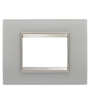 PLACA LUX - ÎN STICLA - 3 MODULE - REFLEXIE NATURALA - CADRU INTERIOR BRONZ DESCHIS MAT - CHORUSMART Gewiss