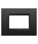 PLACA LUX - IN METAL - 3 MODULE - NEGRU SATINAT MONOCROM - CHORUSMART Gewiss