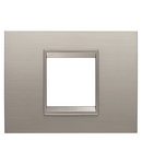 PLACA LUX - IN METAL - 2 MODULE - ALUMINIU PERIAT - CADRU INTERIOR BRONZ MAT - CHORUSMART Gewiss