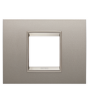 PLACA LUX - IN METAL - 2 MODULE - BRONZ SIDEFAT - CADRU INTERIOR BRONZ MAT - CHORUSMART Gewiss