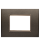 PLACA LUX - IN METAL - 3 MODULE - MARO ANODIC - CADRU INTERIOR BRONZ MAT ÎNCHIS - CHORUSMART Gewiss