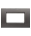 PLACA LUX - IN METAL - 4 MODULE - GUNBARREL - CADRU INTERIOR MATT GUNBARREL - CHORUSMART Gewiss
