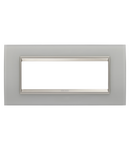 PLACA LUX - ÎN STICLA - 6 MODULE - REFLEXIE NATURALA - CADRU INTERIOR BRONZ DESCHIS MAT - CHORUSMART Gewiss