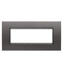 PLACA LUX - IN METAL - 6 MODULE - GUNBARREL - CADRU INTERIOR MATT GUNBARREL - CHORUSMART Gewiss