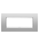 PLACA LUX - IN METAL - 6 MODULE - GRI MAGNETIC - CADRU INTERIOR GRI MAGNETIC MAT - CHORUSMART Gewiss