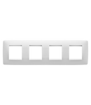 PLACA INTERNATIONALA ONE- IN TEHNOPOLIMER VOPSIT - 2+2+2+2 MODULE ORIZONTAL - ALB SATINAT - CHORUSMART Gewiss