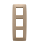 PLACA INTERNATIONALA ONE - IN TEHNOPOLIMER VOPSIT - 2+2+2 MODULE VERTICAL - CUPRU MOALE - CHORUSMART Gewiss
