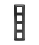 PLACA INTERNATIONALA ONE- TEHNOPOLIMER VOPSIT - 2+2+2+2 MODULE VERTICAL - NEGRU SATINAT - CHORUSMART Gewiss