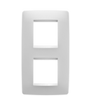PLACA INTERNATIONALA ONE- IN TEHNOPOLIMER VOPSIT - 2+2 MODULE VERTICAL - ALB SATINAT - CHORUSMART Gewiss