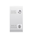 BUTON ÎNLOCUIBIL PENTRU PANOUL CU BUTOANE - SOLUTIE HOTELIERA - 2 LENTILE - DND+MUR - 1 MODUL - ALB SATINAT - CHORUSMART Gewiss