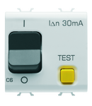 ÎNTRERUPATOR DE CURENT REZIDUAL CU PROTECTIE LA SUPRACURENT - CARACTERISTICA C - CLASA A - 1P+N 6A 230VAC 30MA - 2 MODULE - ALB SATINAT - CHORUSMART Gewiss