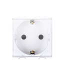 PRIZA STANDARD GERMANA 250V C.A. - 2P+E 16A - 2 MODULE - CU CAPAC - ALB SATINAT - CHORUSMART Gewiss