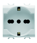 PRIZA STANDARD ITALIANA/GERMANA 250V C.A. - 2P+E 16A CU AMPERAJ DUBLU - 2 MODULE - ALB SATINAT - CHORUSMART Gewiss