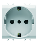 PRIZA STANDARD ITALIANA/GERMANA 250V c.a. - 2P+E 16A - P30 - 2 MODULE - ALB SATINAT - CHORUSMART Gewiss