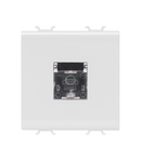 PRIZA TELEFONICA STANDARD INTERNATIONALA - RJ11 - BORNE CU ÎNSURUBARE - 2 MODULE - ALB SATINAT - CHORUSMART Gewiss