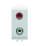 PRIZA AUDIO SI VIDEO - RCA DUBLU - 1 MODUL - ALB SATINAT - CHORUSMART Gewiss