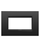 PLACA LUX - IN METAL - 4 MODULE - NEGRU SATINAT MONOCROM - CHORUSMART Gewiss