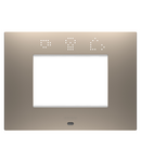 PLACA INTELIGENTA EGO - IN TEHNOPOLIMER VOPSIT - 3 MODULE - BRONZ DESCHIS - CHORUSMART Gewiss
