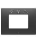 PLACA INTELIGENTA EGO - IN TEHNOPOLIMER VOPSIT - 3 MODULE - NEGRU SATINAT - CHORUSMART Gewiss