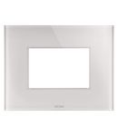 PLACA ICE - IN GLASS - 3 MODULE - BEJ NATURAL - CHORUSMART Gewiss