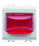 LAMPA INDICATOARE PROEMINENTA - 12V c.a./c.c. / 230V c.a. 50/60 Hz - ROSU - 2 MODULE - ALB SATINAT - CHORUSMART Gewiss