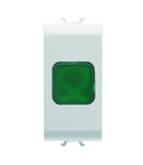 LAMPA INDICATOARE SIMPLA - VERDE - 1 MODUL - ALB SATINAT - CHORUSMART Gewiss