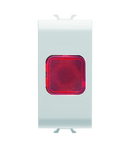 LAMPA INDICATOARE SIMPLA - ROSU - 1 MODUL - ALB SATINAT - CHORUSMART Gewiss