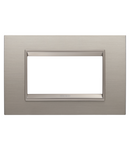 PLACA LUX - IN METAL - 4 MODULE - ALUMINIU PERIAT - CADRU INTERIOR BRONZ MAT - CHORUSMART Gewiss