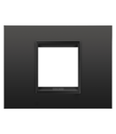 PLACA LUX - IN METAL - 2 MODULE - NEGRU SATINAT MONOCROM - CHORUSMART Gewiss
