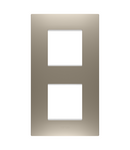 PLACA INTERNATIONALA EGO - IN TEHNOPOLIMER VOPSIT - 2+2 MODULE VERTICAL - BRONZ DESCHIS - CHORUSMART Gewiss