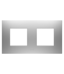 PLACA INTERNATIONALA EGO - IN TEHNOPOLIMER VOPSIT - 2+2 MODULE ORIZONTAL - GRI MAGNETIC - CHORUSMART Gewiss