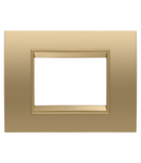 PLACA LUX - IN METAL - 3 MODULE - AUR - CADRU INTERIOR AUR MAT - CHORUSMART Gewiss
