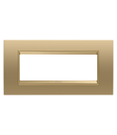 PLACA LUX - IN METAL - 6 MODULE - AUR - CADRU INTERIOR AUR MAT - CHORUSMART Gewiss