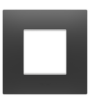 PLACA INTERNATIONALA EGO - IN TECHNOPOLYMER - 2 MODULE - SATIN BLACK - CHORUSMART Gewiss