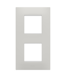 PLACA INTERNATIONALA EGO - ÎN TEHNOPOLIMER - 2+2 MODULE VERTICAL - ARGILA - CHORUSMART Gewiss