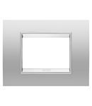 PLACA LUX - IN METAL - 3 MODULE - GRI MAGNETIC - CADRU INTERIOR GRI MAGNETIC MAT - CHORUSMART Gewiss