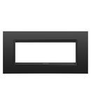 PLACA LUX - IN METAL - 6 MODULE - NEGRU SATINAT MONOCROM - CHORUSMART Gewiss