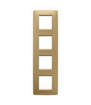 PLACA INTERNATIONALA ONE - IN TEHNOPOLIMER VOPSIT - 2+2+2+2 MODULE VERTICAL - AUR - CHORUSMART Gewiss