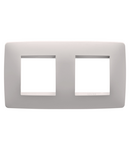 PLACA INTERNATIONALA ONE- IN TEHNOPOLIMER VOPSIT - 2+2 MODULE ORIZONTAL - BEJ NATURAL - CHORUSMART Gewiss