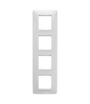 PLACA INTERNATIONALA ONE - IN TEHNOPOLIMER VOPSIT - 2+2+2+2 MODULE VERTICAL - ALB SATINAT - CHORUSMART Gewiss