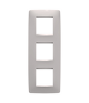 PLACA INTERNATIONALA ONE - IN TEHNOPOLIMER VOPSIT - 2+2+2 MODULE VERTICAL - BEJ NATURAL - CHORUSMART Gewiss