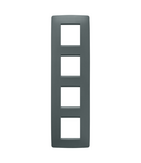 PLACA INTERNATIONALA ONE - IN TEHNOPOLIMER VOPSIT - 2+2+2+2 MODULE VERTICAL - TURCOAZ - CHORUSMART Gewiss