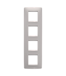 PLACA INTERNATIONALA ONE - IN TEHNOPOLIMER VOPSIT - 2+2+2+2 MODULE VERTICAL - BEJ NATURAL - CHORUSMART Gewiss