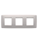 PLACA INTERNATIONALA ONE - IN TEHNOPOLIMER VOPSIT - 2+2+2 MODULE ORIZONTAL - BEJ NATURAL - CHORUSMART Gewiss