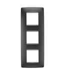 PLACA INTERNATIONALA ONE- TEHNOPOLIMER VOPSIT - 2+2+2 MODULE VERTICALE - NEGRU SATINAT - CHORUSMART Gewiss